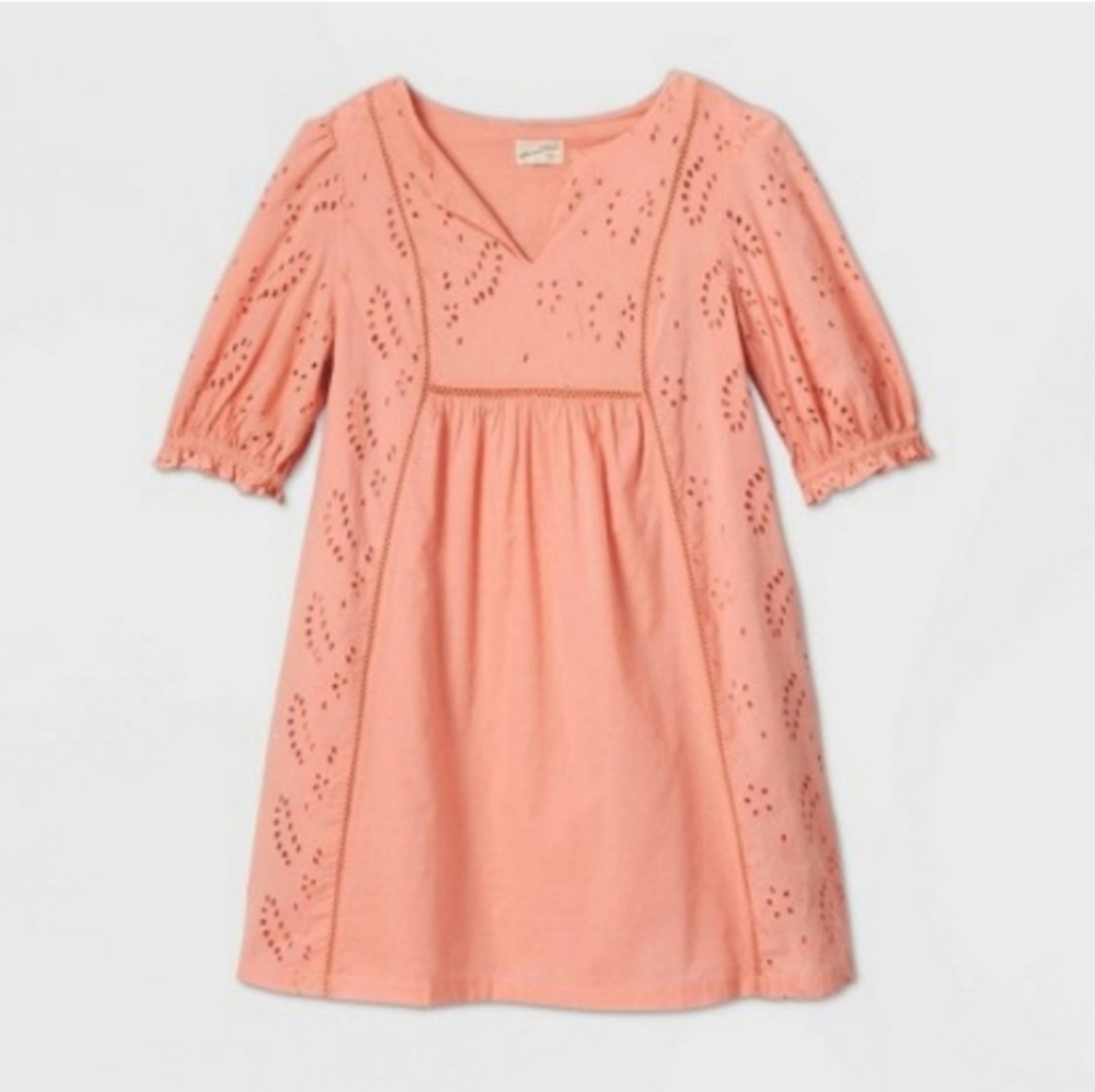 Universal threads M peasant dress with puff sleeve and pockets